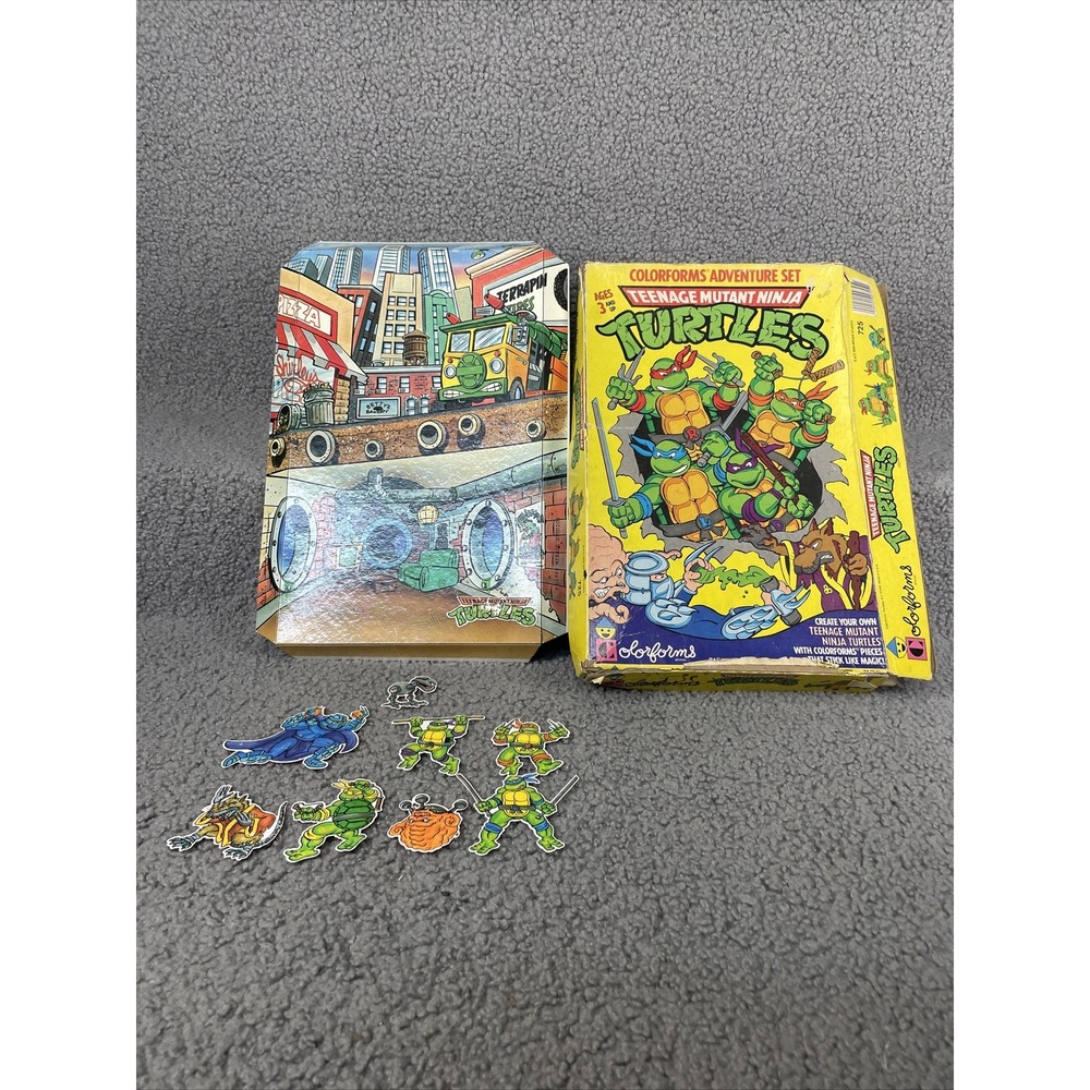 Teenage Mutant Ninja Turtles Vtg 1989 Colorforms TMNT Play Set,‎ Incomplete